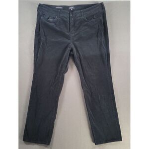 NYDJ Marilyn Straight Jeans Womens 20W Black High Rise Lift Tuck